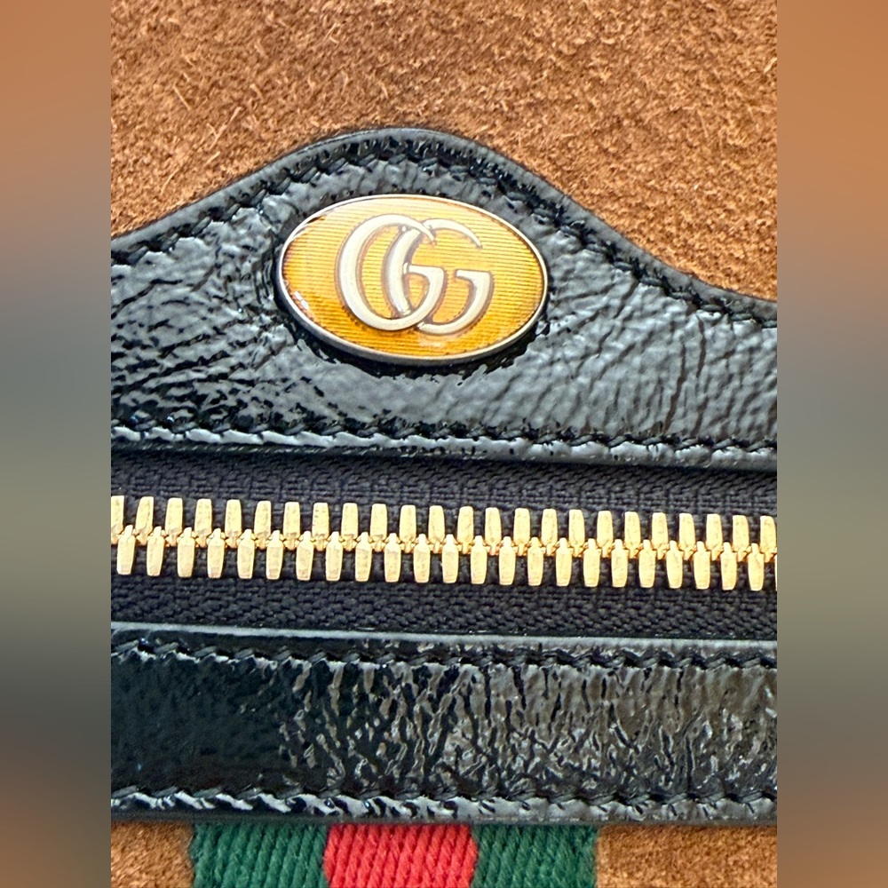 Gucci Black and Brown Belt Bag with Gold Accents - Picture 8 of 16